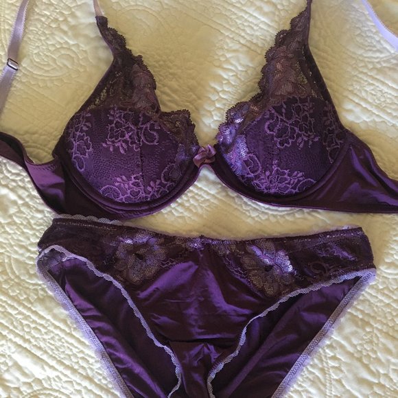 purple lace underwear